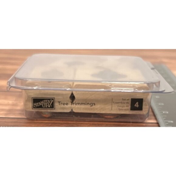 STAMPIN' UP! 116722 TREE TRIMMINGS CHRISTMAS Wood Rubber Stamp set of ORNAMENTS - Picture 5 of 5